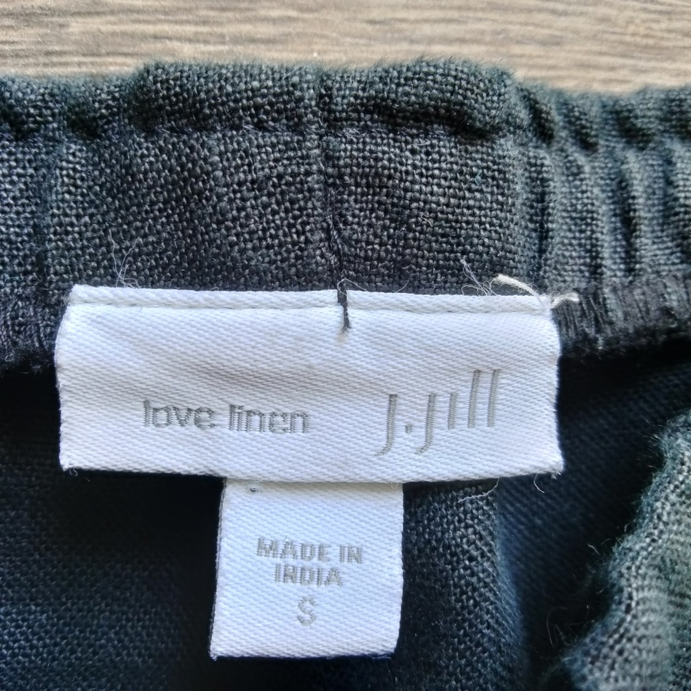 J.Jill Love Linen Women's Size Small Cropped Pull On Black Pants w/ Pockets - Picture 6 of 12